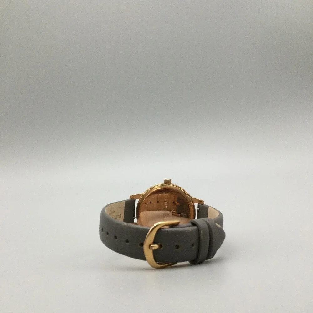 Olivia Burton Womens Watch 30mm Floral Dial Leather Rose Gold Tone New Battery